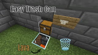 SIMPLE and EASY Minecraft trash can [upl. by Franny101]