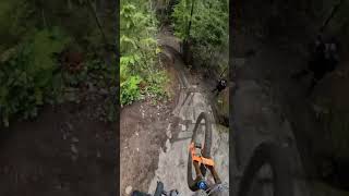 Wet day in squamish mtb fun enduro slab pov gopro mtblife drop gap bike ride mountain [upl. by Pren]