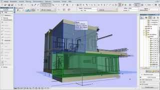 ArchiCAD 16  Energiebewertung  03  Arbeiten mit Raumflächen [upl. by Ahsikal65]