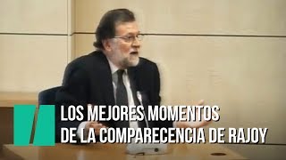 Los mejores momentos del paso de Rajoy por la Audiencia Nacional [upl. by Yesdnyl807]