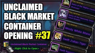 Unclaimed Black Market Container Opening 37 An item I didnt have WoW Shadowlands [upl. by Market]