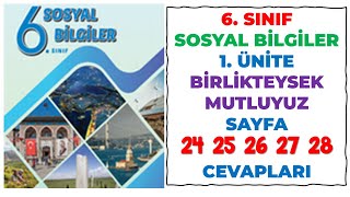 6 Sınıf Sosyal Bilgiler Ders Kitabı Sayfa 24 25 26 27 28 Cevapları [upl. by Netsuj]