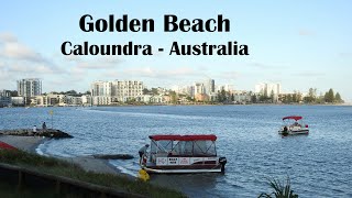 Golden Beach on a cloudy day  Caloundra Queensland Australia  Walking Tour with Ambient Sounds [upl. by Anitirhc]