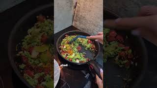 Cena migas de brocoli con chorizo keto recetasfaciles [upl. by Fogg]