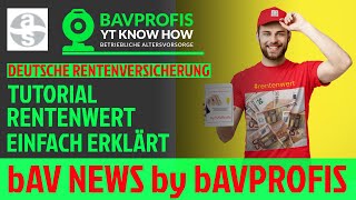 ⚒️ DEUTSCHE RENTENVERSICHERUNG  TUTORIAL RENTENWERT EINFACH ERKLÄRT by bAVProfis [upl. by Nodnarg]