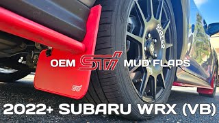 VB WRX OEM STI Mudflaps Install  202224 Subaru WRX [upl. by Dhruv]