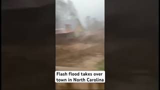 Flash flood takes over town in North Carolina as part of the aftermath of hurricane Helene￼ [upl. by Landry]