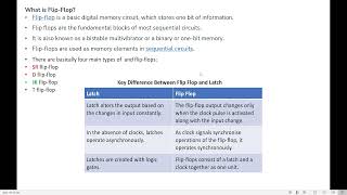 Introduction to Flip Flops amp Latches  Difference Between Flip Flop and Latch [upl. by Norven]