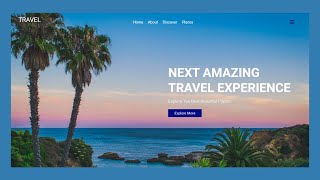 Create Complete Responsive Travel Website Design Using HTML  CSS  Step By Step [upl. by Close108]