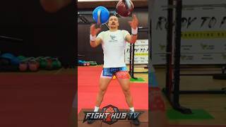 Usyk NEW Tyson Fury KO training SWINGS weights like NOTHING in unique workout [upl. by Legnaros]