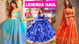 Myntra Lehenga Haul  Branded Designer Lehengas for EngagementSangeetWedding [upl. by Vergos676]