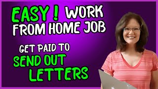 EASIEST Work From Home Job HIRING NOW  Get Paid To Send Out Letters Est Salary 1822Hr [upl. by Oner]