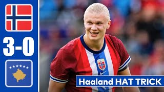 Norway vs Kosovo highlights 30 Erling Haaland hat trick goals [upl. by Daisey]