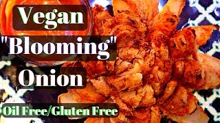 How to make a Blooming Onion Vegan Air FryerEASY [upl. by Jereld871]