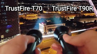 TrustFire T90R 4800lm Vs TrustFire T70 2700lm Flashlight  Outdoor Test [upl. by Irovi]