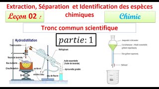 Partie 1 Extraction Séparation et Identification des espèces chimiques tronc commun scientifique [upl. by Odnumde]