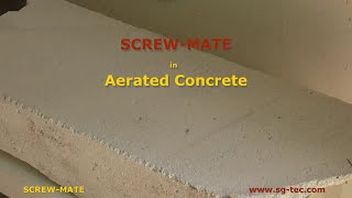 SGTEC MPS Screw in Aerated Concrete with and without SGTEC ScrewMate [upl. by Ilana]