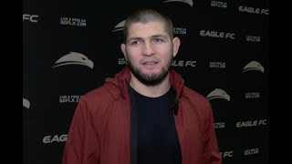 EAGLE FC 44 Khabib Nurmagomedov full postfight interview [upl. by Lalat]