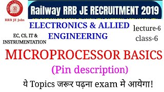 MICROPROCESSOR 8085 PIN DESCRIPTION FOR RRB JE ELECTRONICS amp ALLIED GROUP BY SIRJEE CLASSES [upl. by Ecnadnac283]