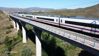 TRAINSPOTTING VOL 5508 AVE Renfe Serie 103 desde un Drone UHD 4K [upl. by Candi]