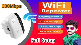 WiFi Range Extender Super Booster 300Mbps  How to install wifi repeater  WirelessN Mini Repeater [upl. by Aiken]