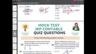 jkp constable 2024 jkssb  mock test 03 [upl. by Laerdna]