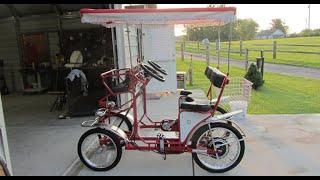 How to Install An Electric Hub Motor with Pedal Assist on a Surrey Deluxe 4Wheel Bike [upl. by Resneps961]