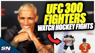 UFC 300 Fighters React To Hockey Fights [upl. by Kynthia]