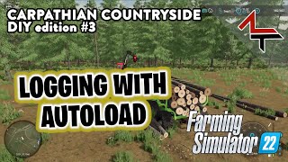 More forestry  FS22  Huge sorghum field contract more logging and playing with autoload trailers [upl. by Norse]