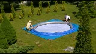 Bestway pool 457x122 installation step by step [upl. by Chariot]