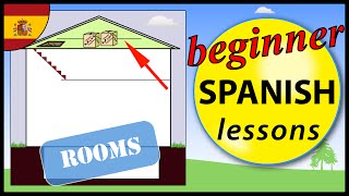 Rooms in Spanish  Beginner Spanish Lessons for Children [upl. by Sheryl]