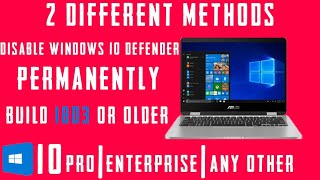 Disable Windows 10 defender permanently build 1803 or older Windows 10 any version  September 2018 [upl. by Colline]