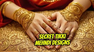 GOLDEN TIKKI MEHNDI DESIGNS 2024  Every Girls Secret to STUNNING Hands [upl. by Enra]