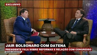 Datena entrevista o presidente Jair Bolsonaro [upl. by Gairc876]