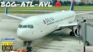 TRIP REPORT Delta Airlines Boeing 767300  Bogotá  Atlanta  Asheville  Increíble Despegue HD [upl. by Ebaj]