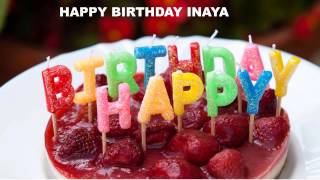 Inaya birthday song  Cakes  Happy Birthday INAYA [upl. by Oiceladni]