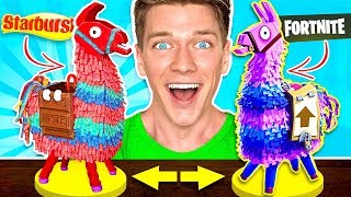 FORTNITE CANDY CHALLENGE Learn How To Make DIY Edible Fortnite Food You Can Eat In Real Life [upl. by Enohsal662]