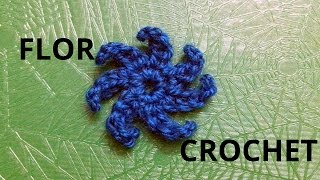 FLOR en tejido crochet o ganchillo N° 3 tutorial paso a paso Moda a Crochet [upl. by Gaulin]