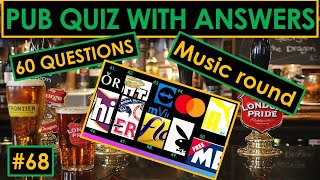 68 PUB QUIZ Music Picture and Connection rounds [upl. by Hanikahs656]