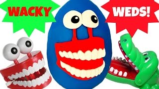 Wacky CHATTER TEETH Wednesday PlayDoh Surprise Egg [upl. by Monroe]