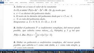 DESCOMPOSICIÓN DE UN POLINOMIO A COEFICIENTES COMPLEJOS [upl. by Letnoj]