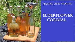 Elderflower cordial  making and preserving elderflower squash  syrup [upl. by Ennayk]