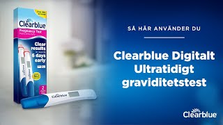 Användning Clearblue Digitalt Ultratidigt Graviditetstest endast Sverige [upl. by Hanni72]