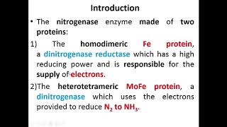 Biological nitrogen fixation Mechanism of action of Nitrogenase [upl. by Cass]