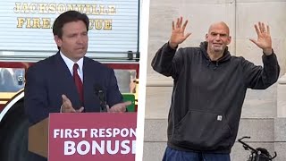 DeSantis PUMMELS Fetterman For WEIRD Dress Code Debacle [upl. by Niad770]