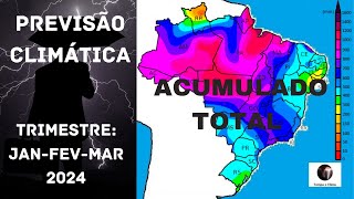 Previsão Climática janeirofevereiromarço2024  Tempo e Clima [upl. by Airitac]