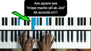 mape mache sèl ak Jezi tuto piano tutopiano [upl. by Sachi]