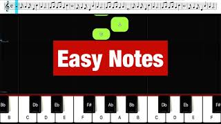 Rudolph the Red Nosed Reindeer Easy Piano Notes [upl. by Mandal769]