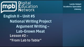 MPB English II Unit 5 Lesson 2 From Lab to Table [upl. by Eittap]