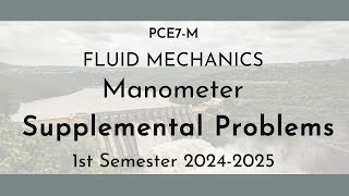 Fluid Mechanics  Manometer Problems [upl. by Nej602]